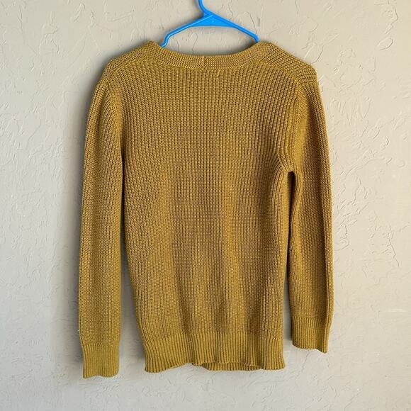 Forever 21 size small cross front knitted‎ sweater mustard - Picture 4 of 4